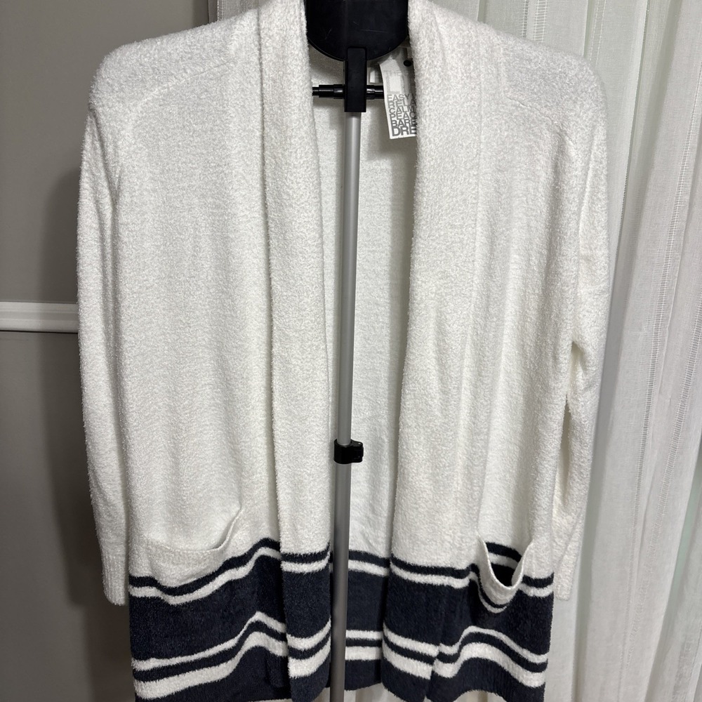 BAREFOOT DREAMS COZYCHIC LITE SADDLE SLEEVE‎ STRIPE Size Small NWT